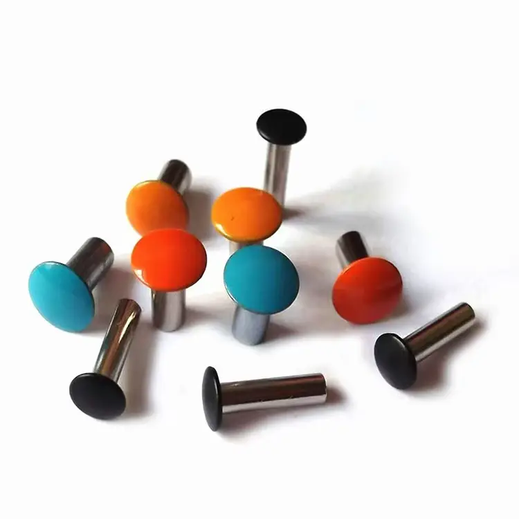 Geschilderde kleurrijke klinknagels